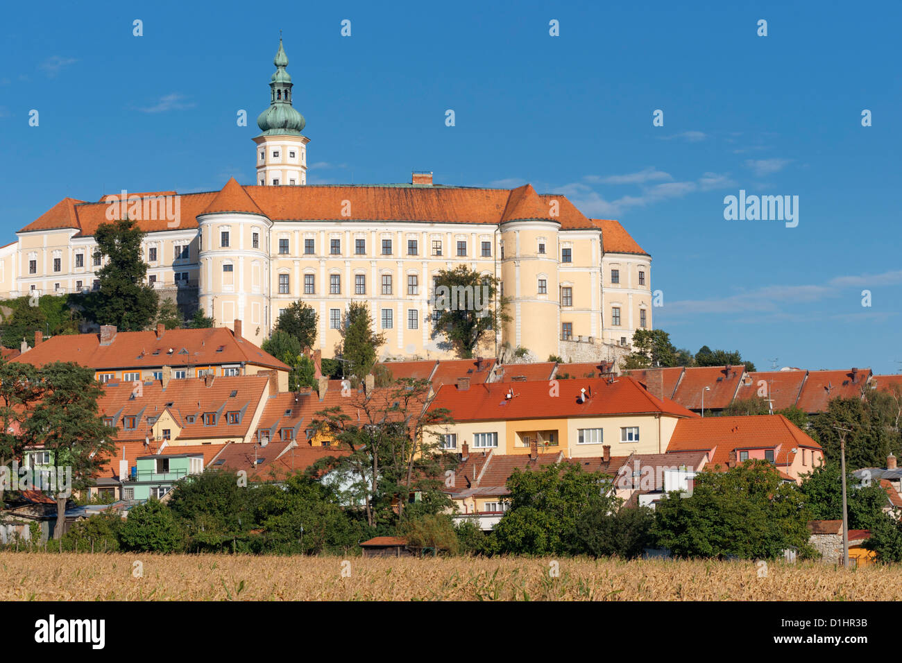 Mikulov Castle, Moravia del Sud, Repubblica Ceca Foto Stock
