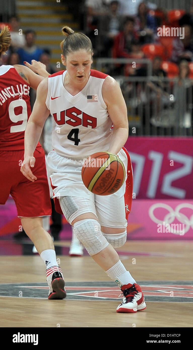 Stati Uniti d'America's Lindsay Whalen. USA vs TUR Womens Basket Foto Stock