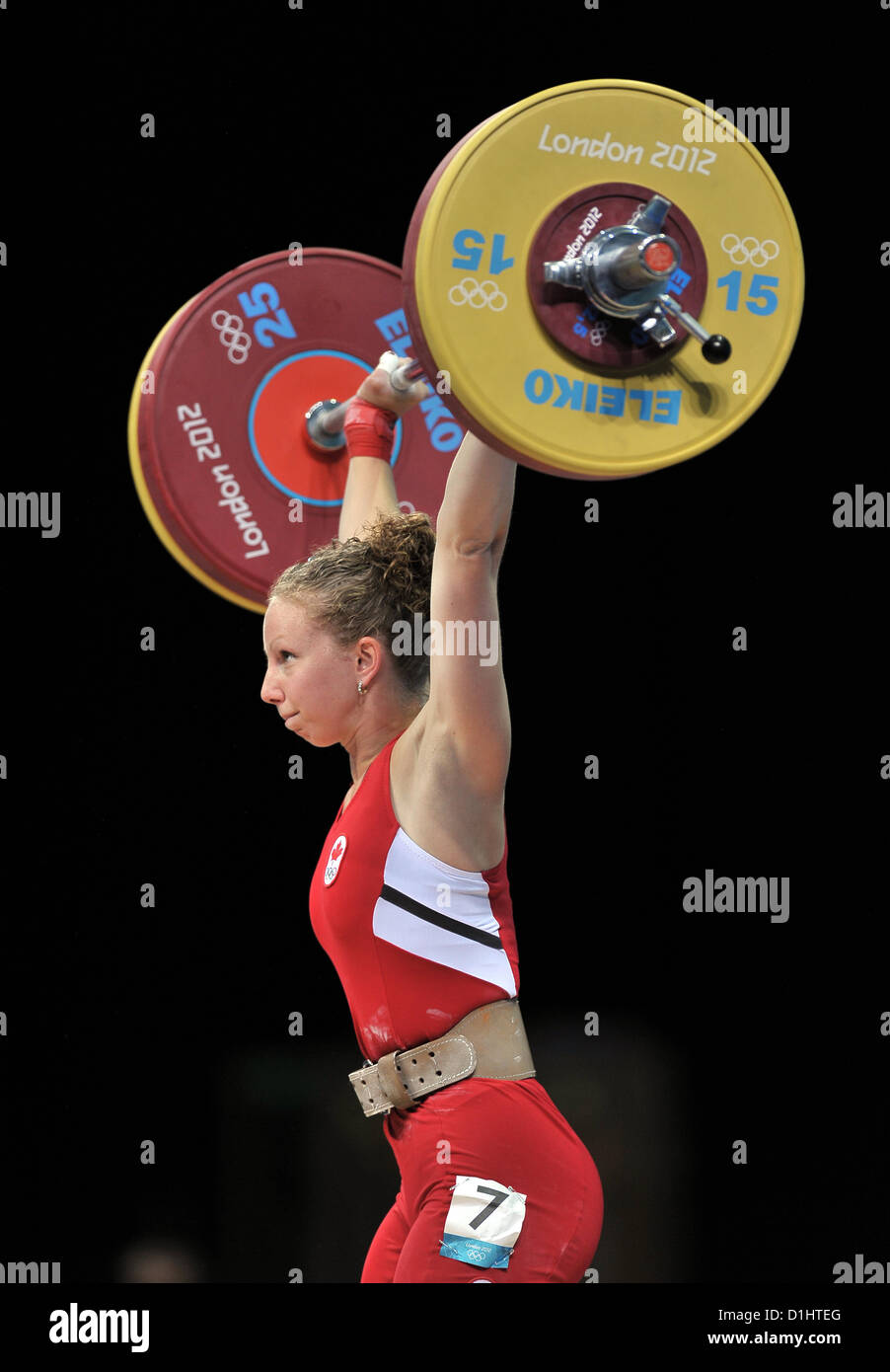 Annie Moniqui (Canada) Womens sollevamento pesi - 58kg Gruppo B Foto Stock