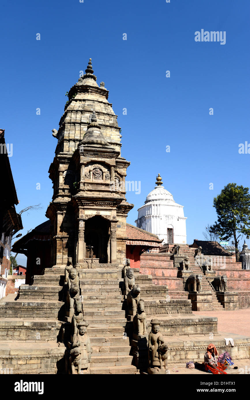 Sihhdi Laxmi stone temple Durbar Square Bhaktapur Nepal Foto Stock