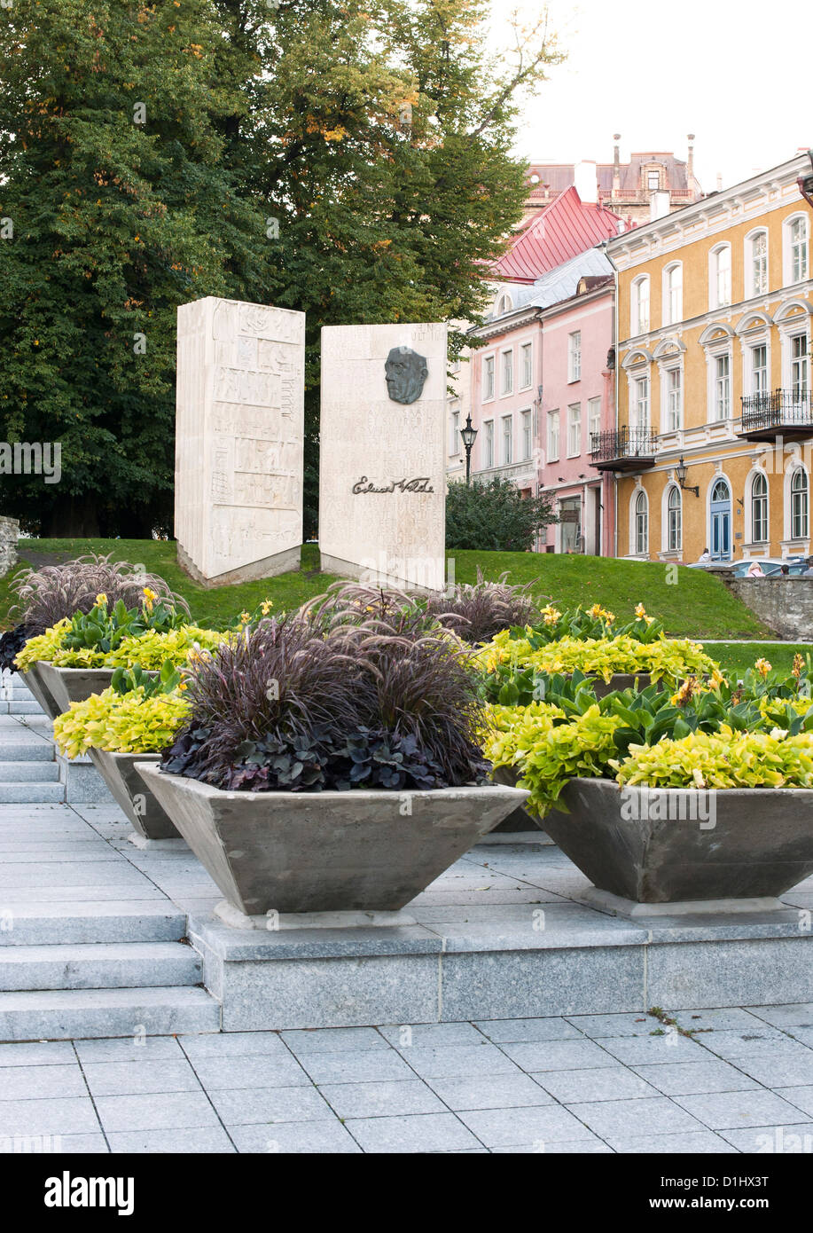 Edward Wilde memorial a Tallinn, la capitale dell'Estonia. Foto Stock