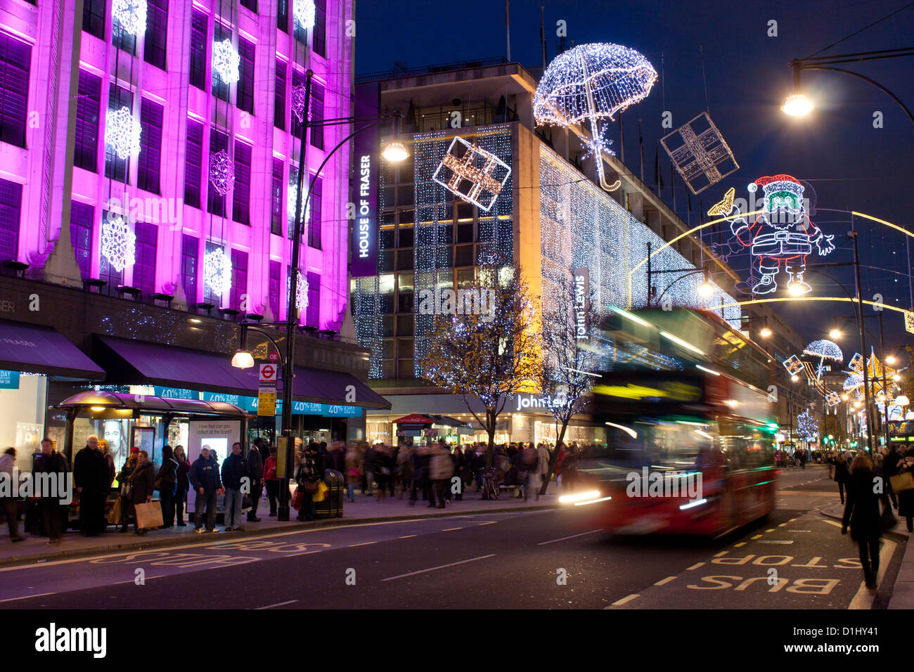 Oxford Street con Cristo Foto Stock