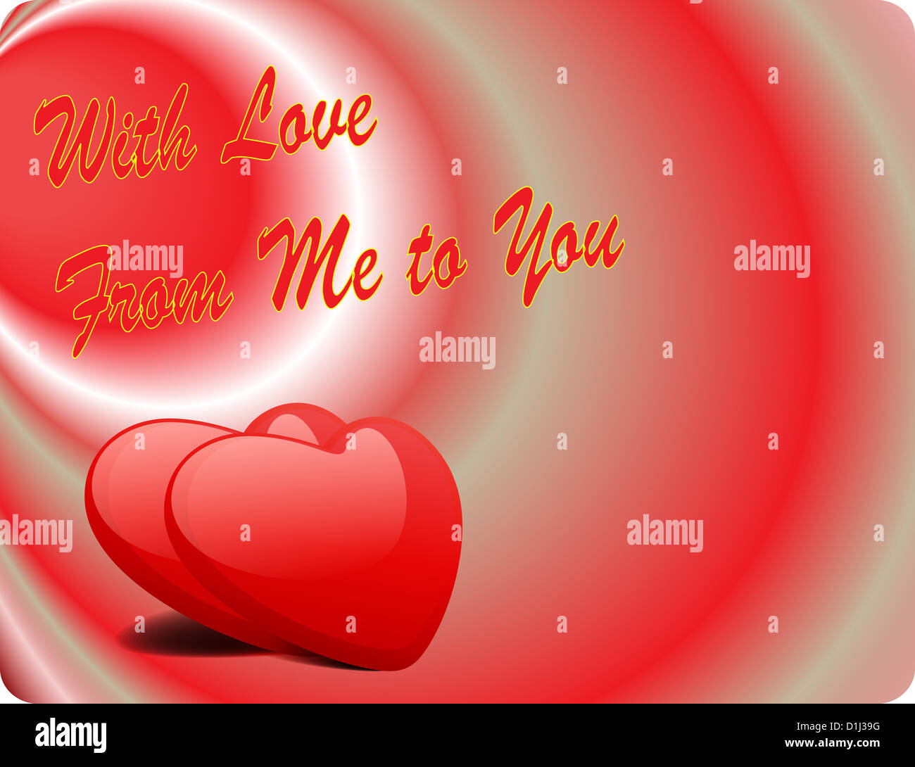 Valentino amore Card - con amore da me a voi II Foto Stock