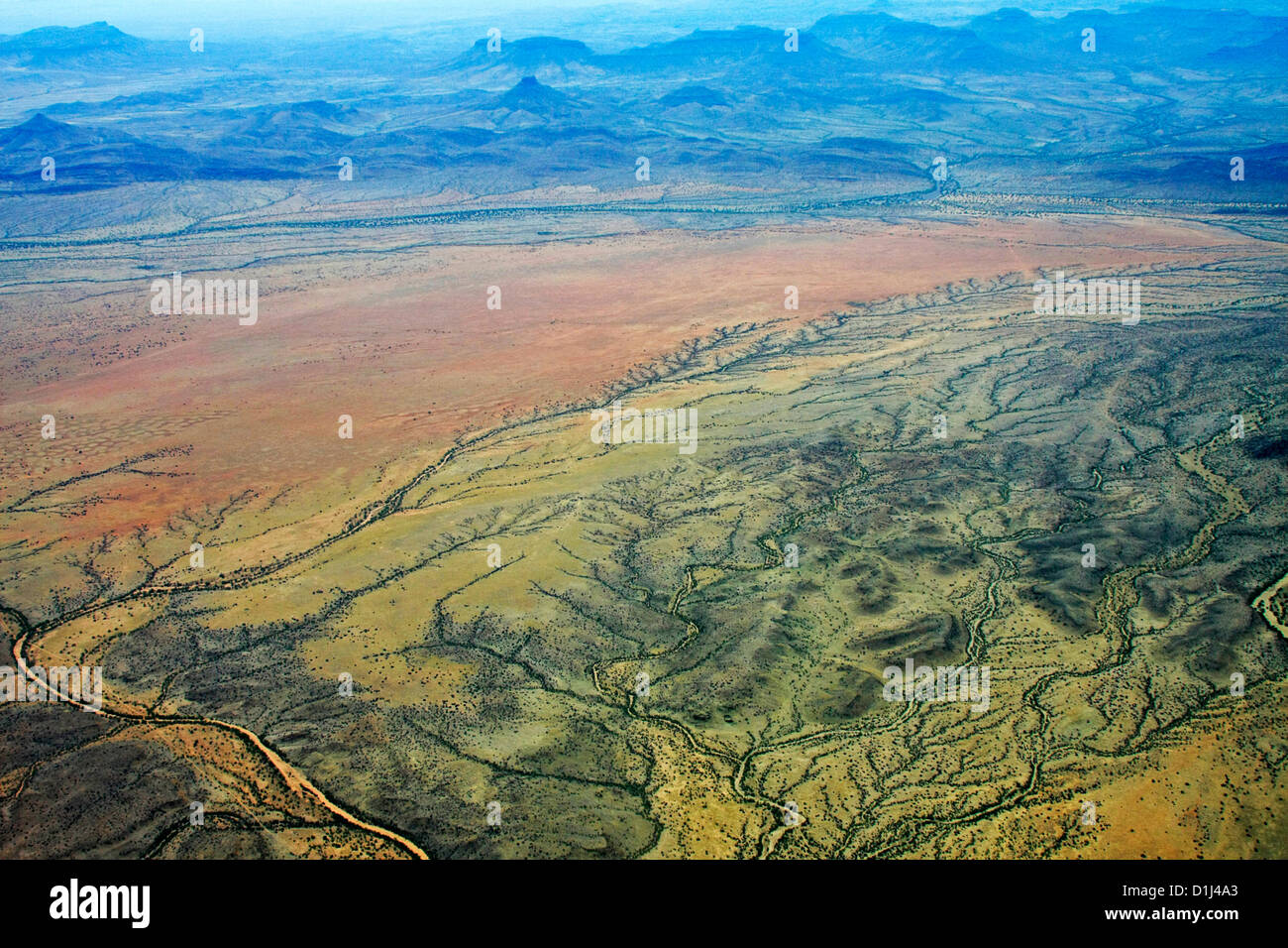 Una veduta aerea della valle Hartman Foto Stock