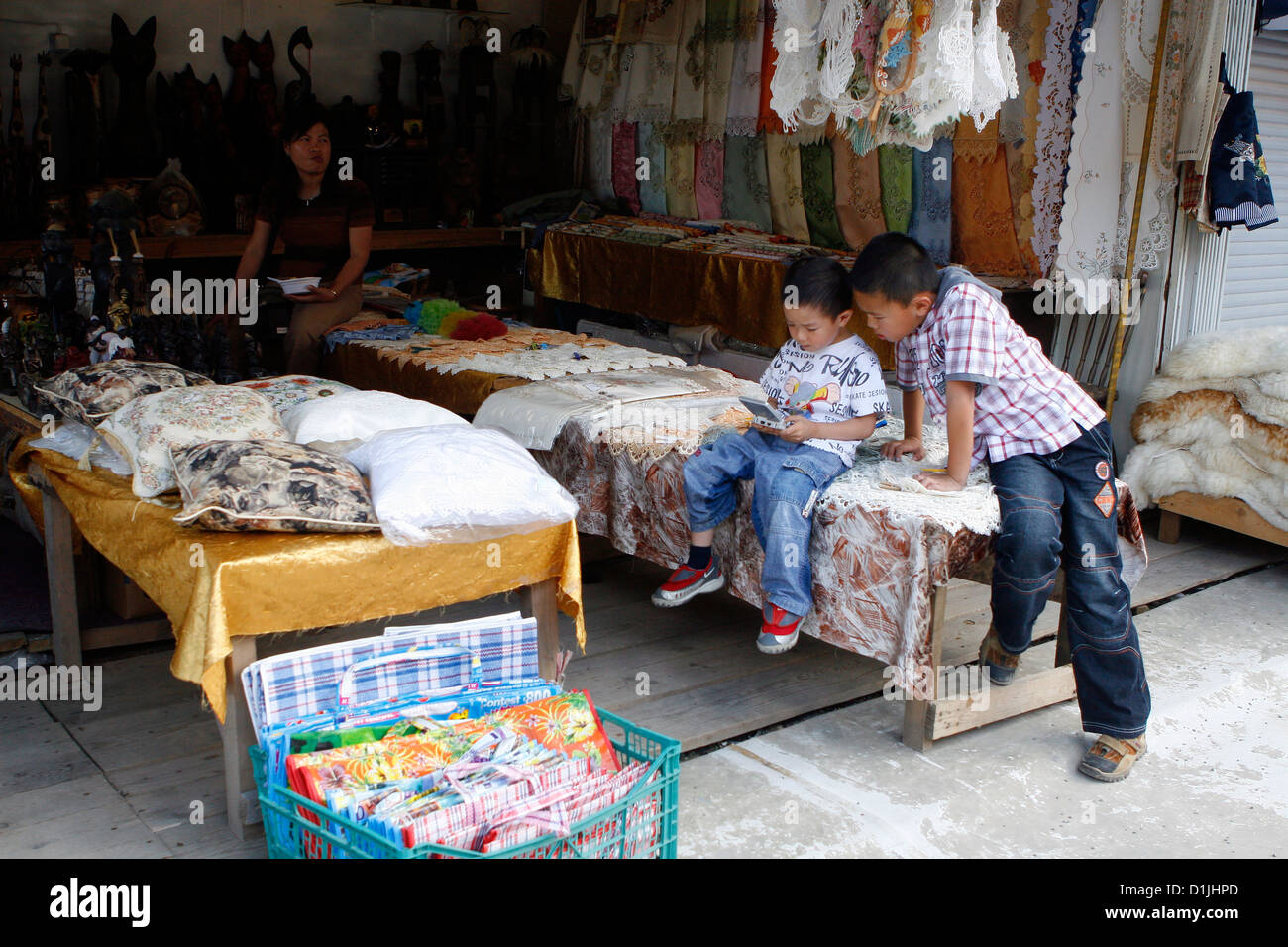 La comunità vietnamita di mercato del drago Cheb Repubblica Ceca Foto Stock
