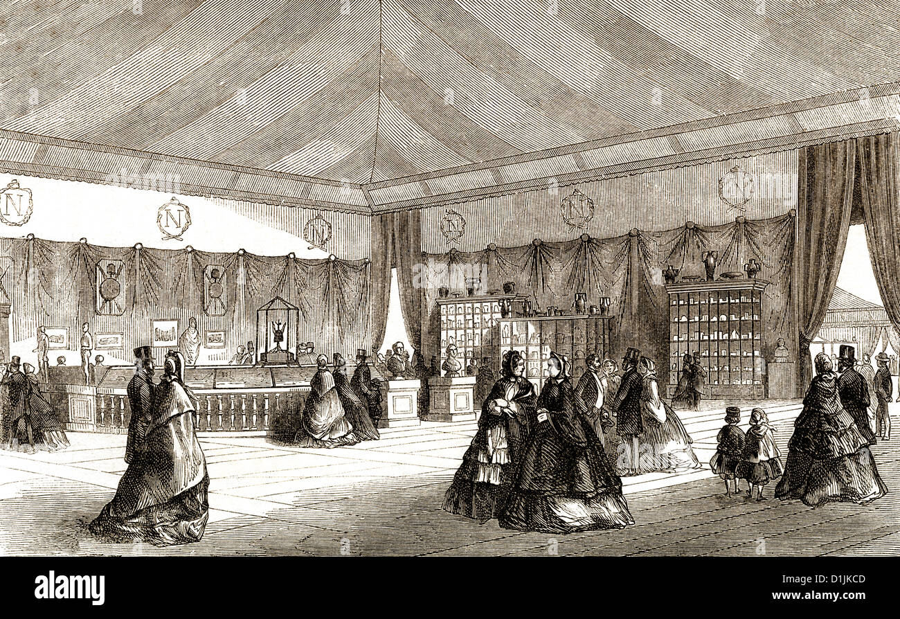 Ex Palazzo dell'industria dell'Esposizione Mondiale di Parigi nel 1855, con Giampietro Campana's Raccolta, 1808 - 1880 Foto Stock