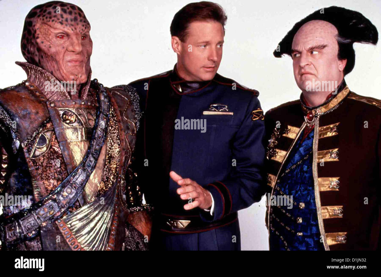 Spacecenter Babilonia 5 Babilonia 5 Anreas Latsulas, Bruce Boxleitner, Peter Jurasik.Caption locale *** 1993 Warner Brothers Foto Stock