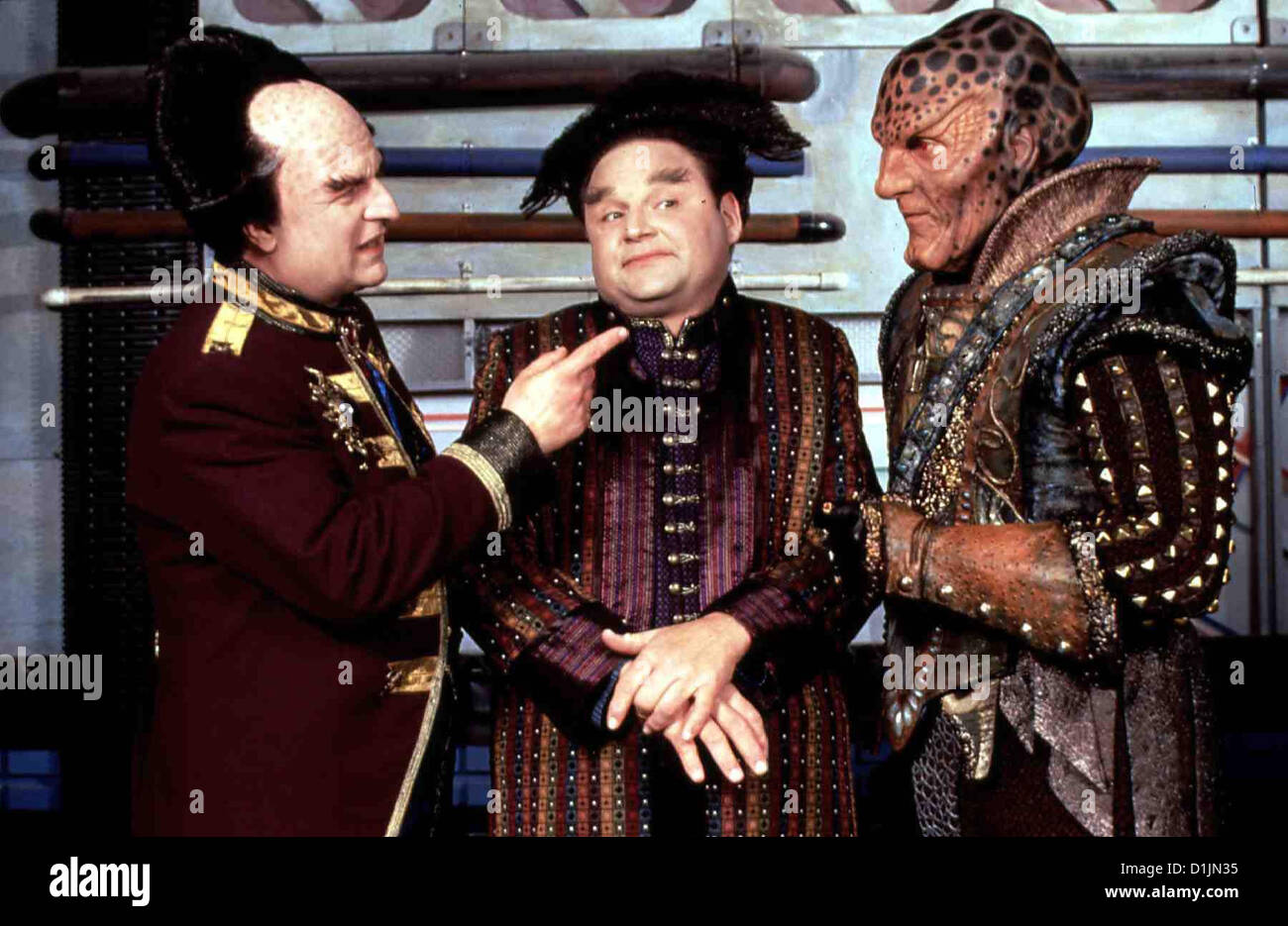 Spacecenter Babilonia 5 Babilonia 5 Peter Jurasik , Stephen Furst, Andreas Katsulas.Caption locale *** 1993 Warner Brothers Foto Stock