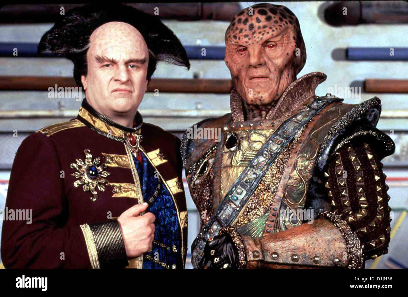 Spacecenter Babilonia 5 Babilonia 5 Peter Jurasik e Andreas Katsulas.Caption locale *** 1993 Warner Brothers Foto Stock