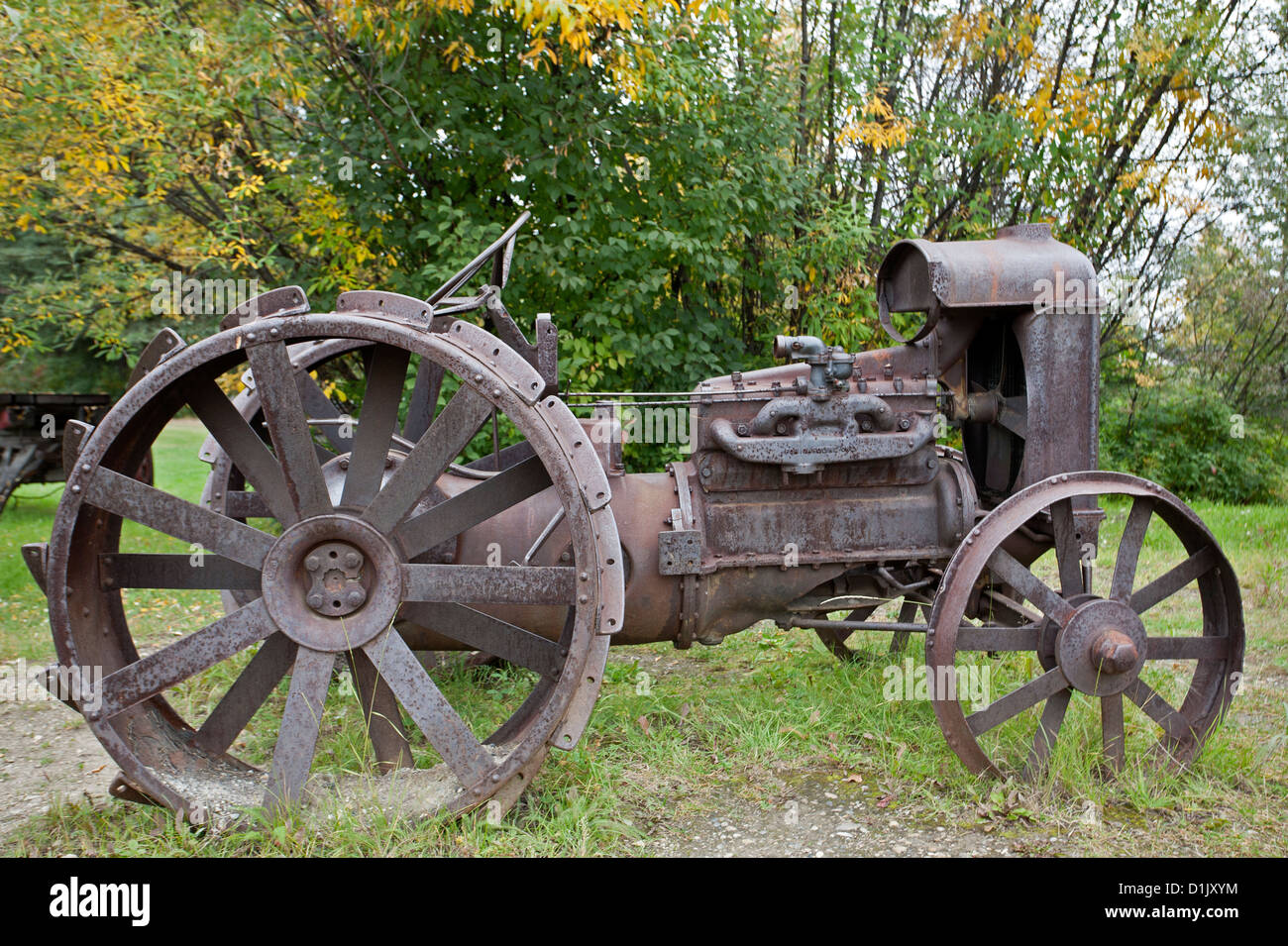 Vecchio trattore macchina. Pionieri Park. Fairbanks. L'Alaska. Stati Uniti d'America Foto Stock