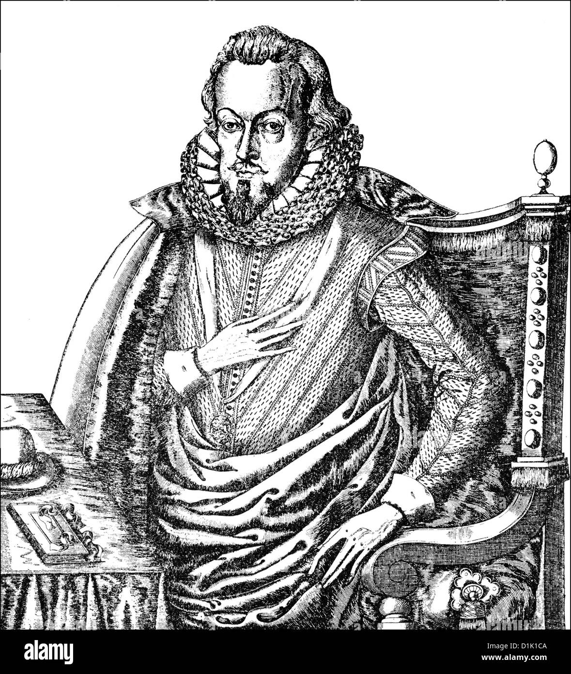 Robert Cecil, 1° Conte di Salisbury, 1563-1612, uno statista inglese e ministro di Elisabetta I. E Giacobbe I. Foto Stock