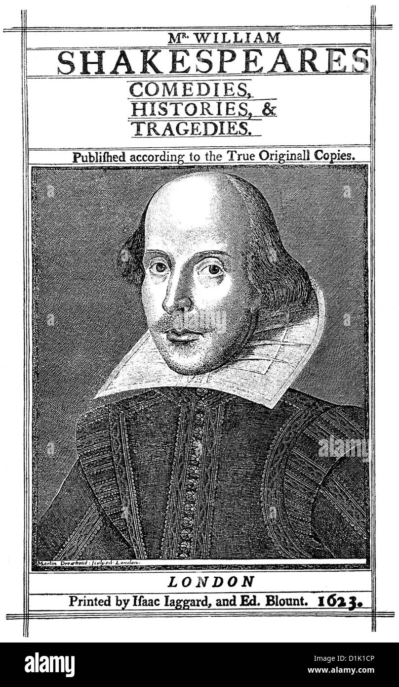 William Shakespeare, 1564 - 1616, un drammaturgo inglese, poeta e attore Foto Stock