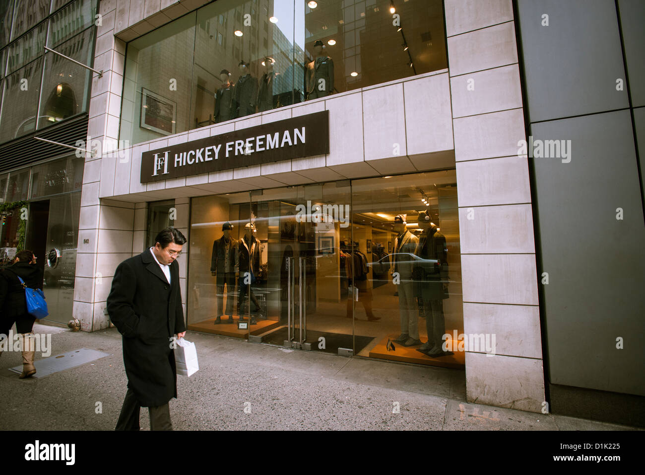 Il Hickey Freeman store su Madison Avenue a New York Foto Stock