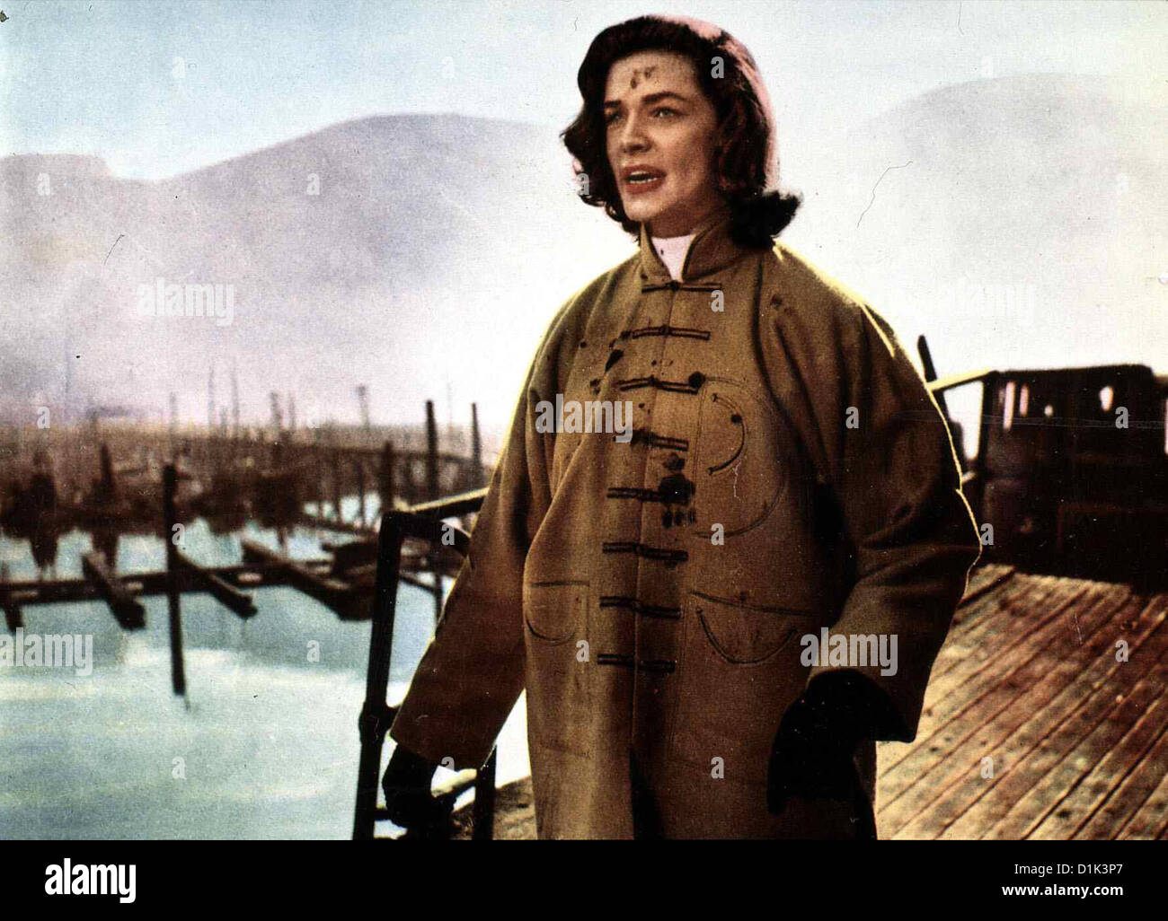 Der Gelbe Strom sangue Alley Lauren Bacall Cathy (Lauren Bacall) hat mit den Bewohnern des Dorfes unterdrueckten Chiku San Foto Stock