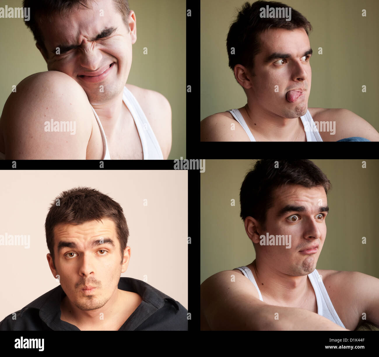 Le espressioni buffe Foto Stock