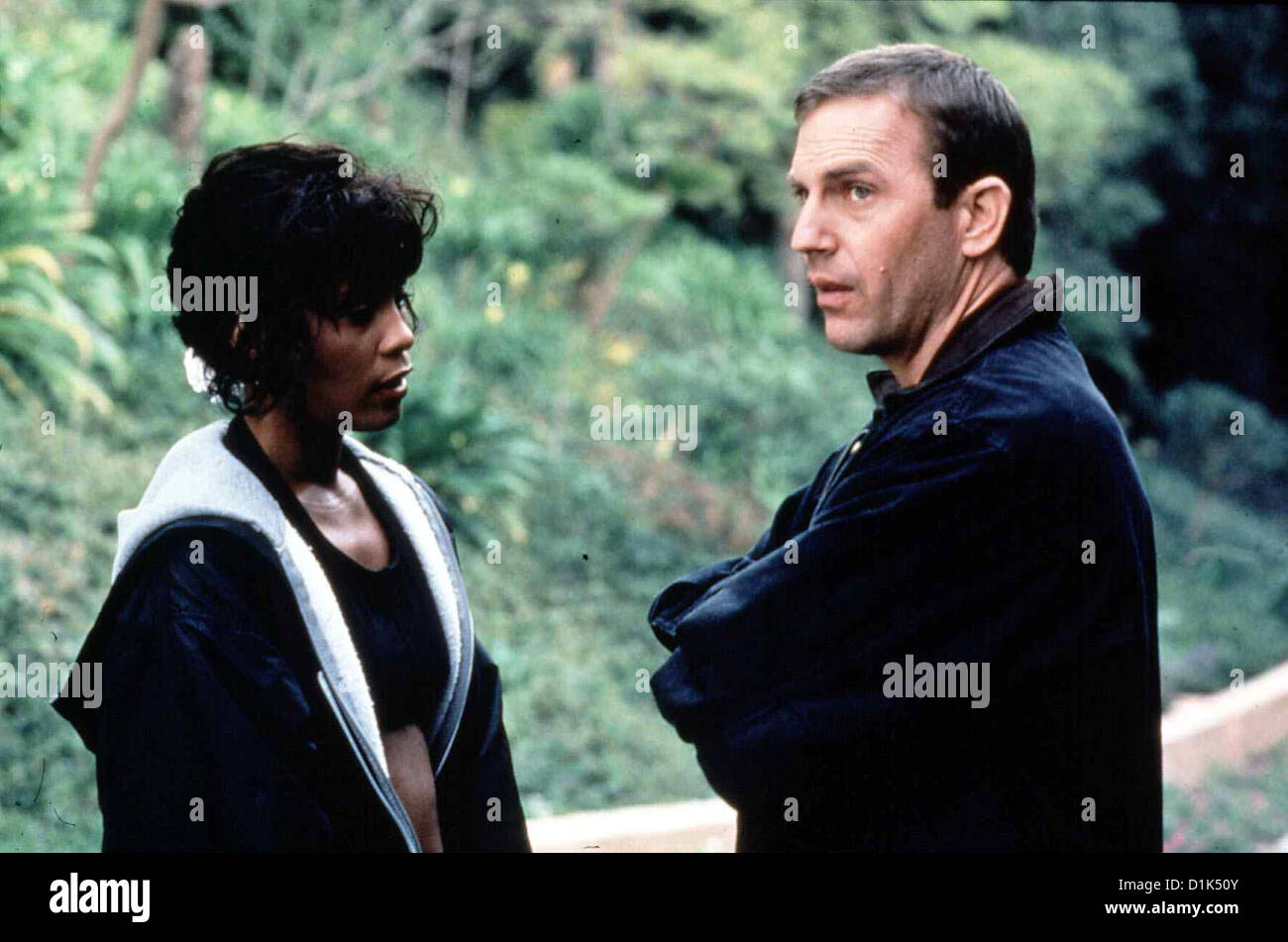 La guardia del corpo di guardia del corpo, Rachel Marron (Whitney Houston), Frank Farmer (Kevin Costner) *** Caption locale *** 1992 Warner Bros , Foto Stock