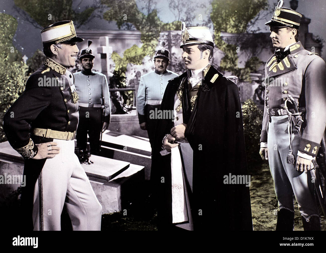 Der Doppelgaenger Des Koenigs brigante, Anthony Quinn, Anthony Dexter, Ian MacDonald Als Prinz Ramon (Anthony Quinn,l) dank Foto Stock