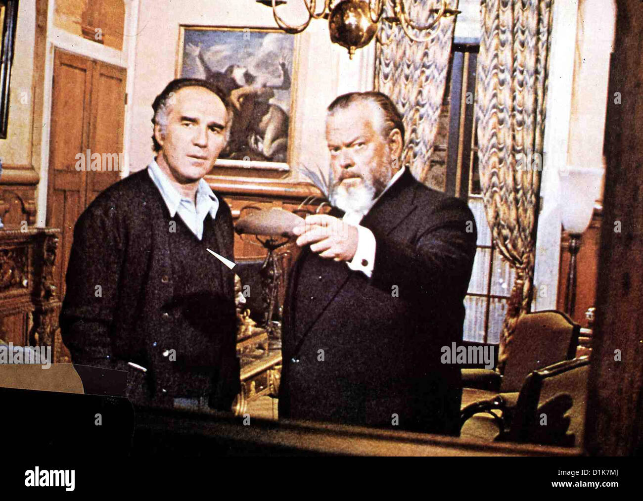 Der Zehnte Tag decennio Prodigieuse, La Paul Regis (Michel Piccoli), Theo Van Horn (Orson Welles) *** Caption locale *** 1971 -- Foto Stock