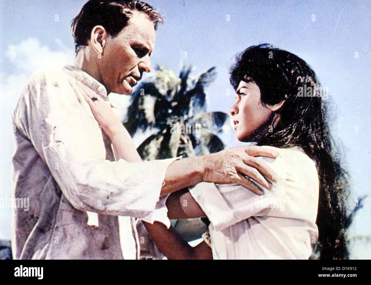 Der Teufel Kommt Um Vier Diavolo a ore 4, Frank Sinatra, Barbara Luna Harry (Frank Sinatra) hat sich in Die blinde Camille Foto Stock