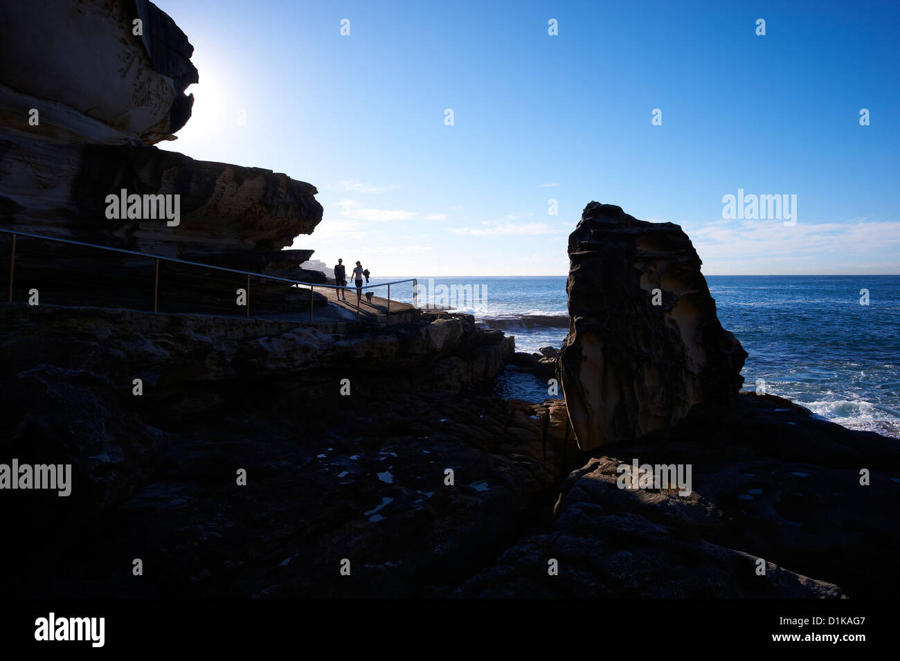 Bondi a Bronte costa di spiaggia a piedi Sydney Australia Foto Stock