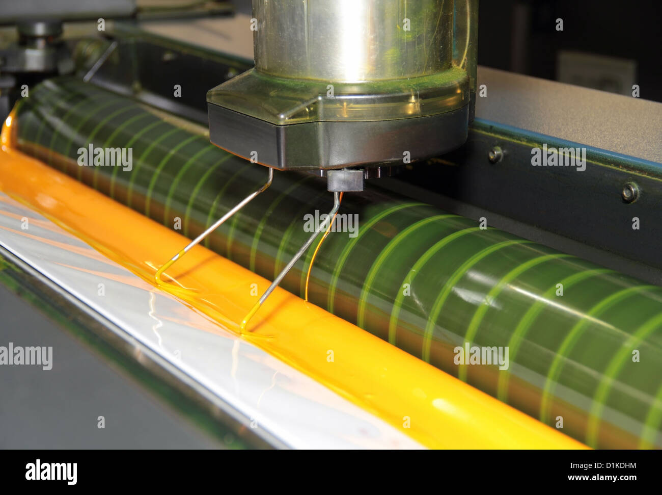 Ponte di colore particolare di una macchina da stampa offset Foto Stock