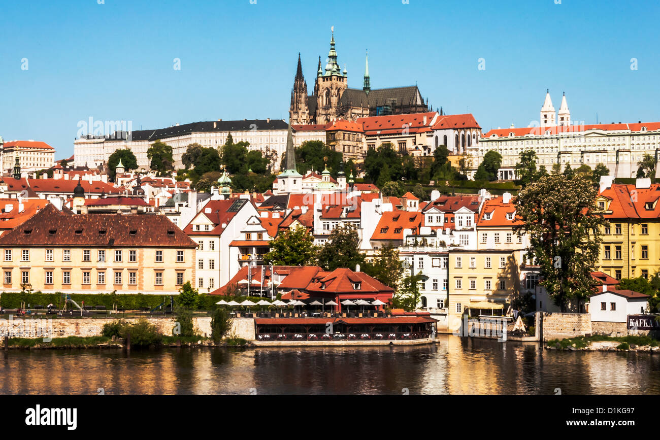 Paesaggio urbano di Praga edifici e monumenti, Repubblica ceca Foto Stock