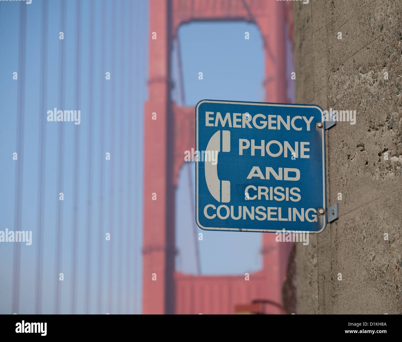 Telefono di emergenza e di crisi counseling segno. La prevenzione dei suicidi segno. Foto Stock