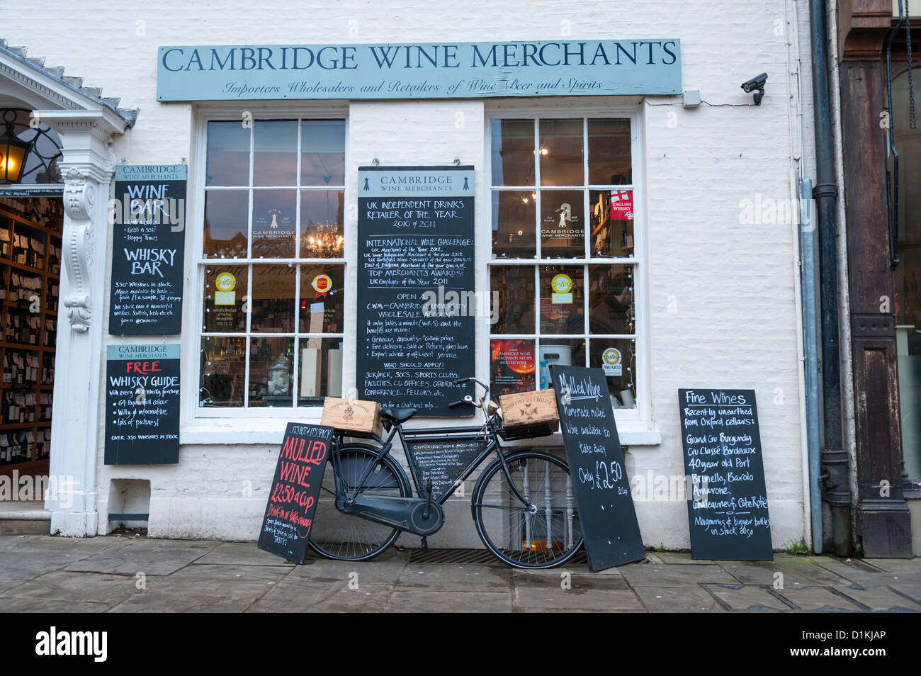 Il vino di Cambridge Company shop in Kings Parade Cambridge Regno Unito Foto Stock