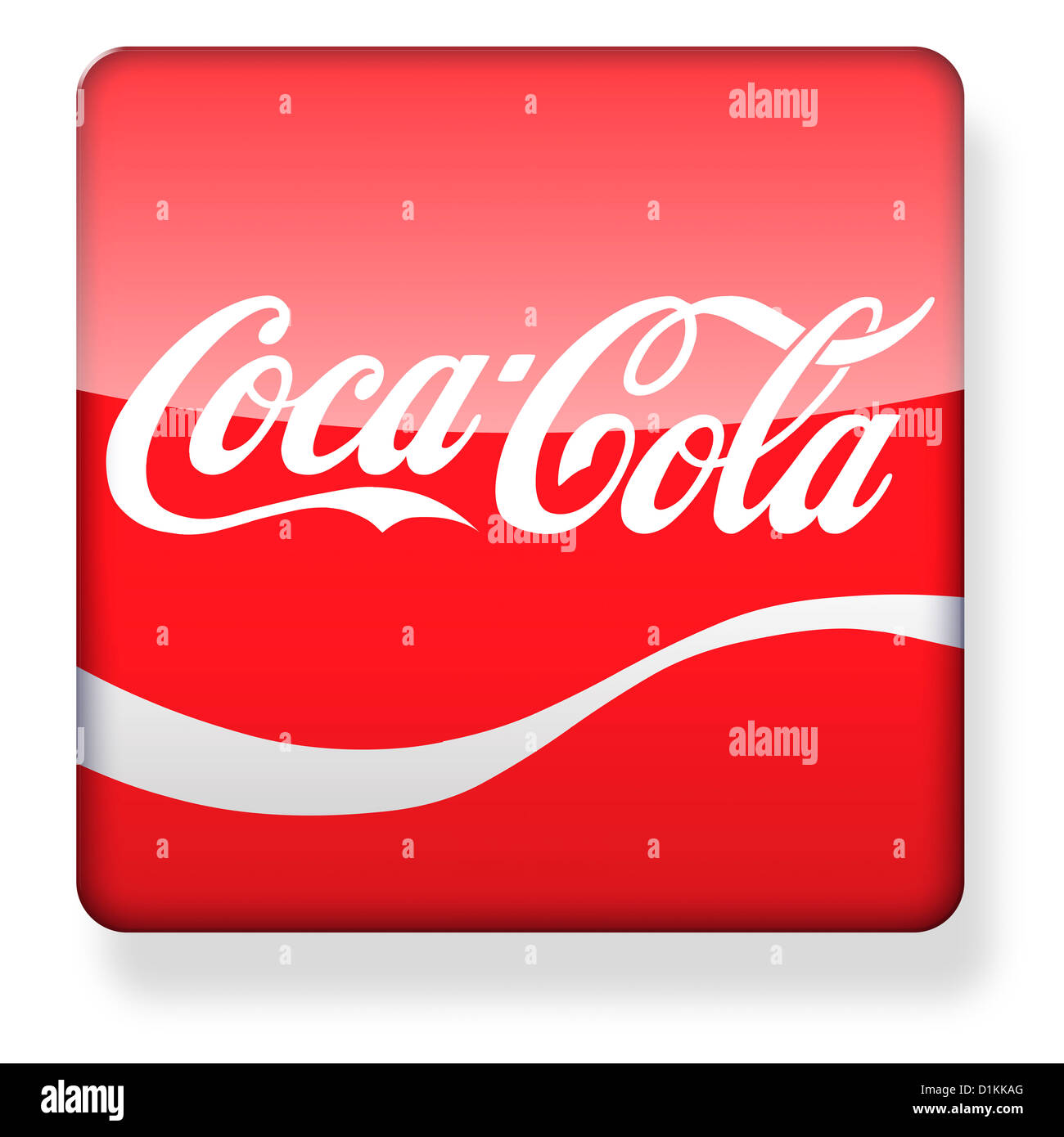 Coca-Cola logo come l'icona di un'app Foto Stock
