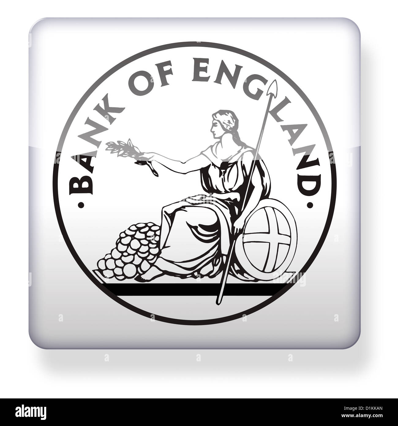 Banca d'Inghilterra logo come l'icona di un'app Foto Stock