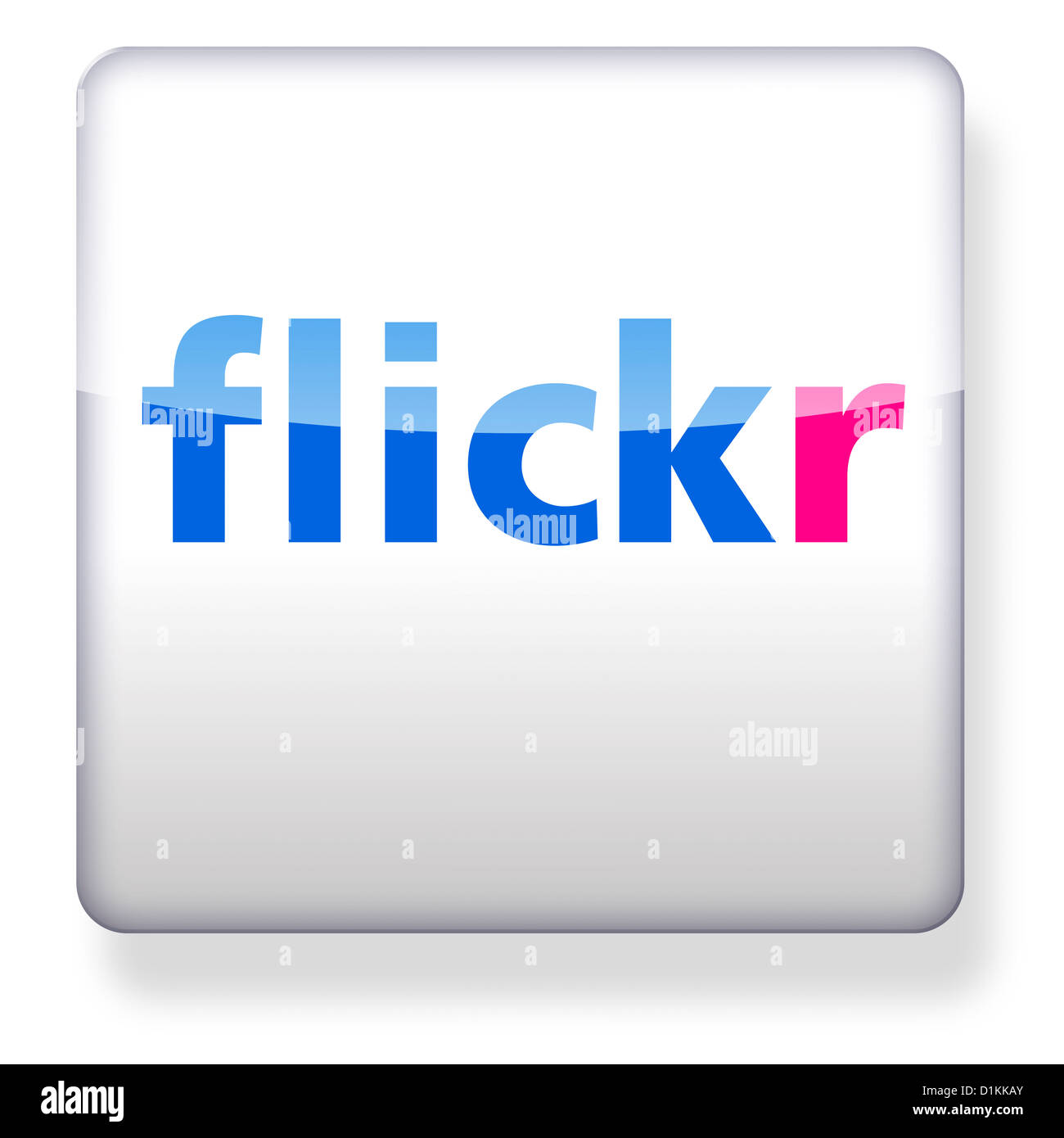 Il logo di Flickr come l'icona di un'app Foto Stock