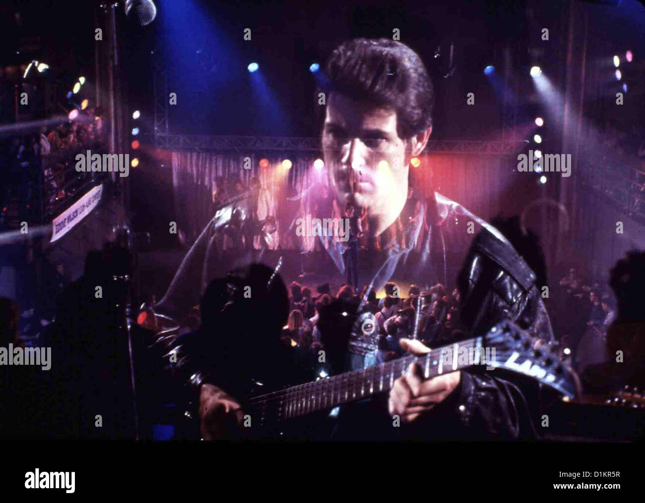 Eddie Wilson Lebt Eddie incrociatori Ii: Eddie vive!!! Michael Pare Eddie Wilson (Michael Pare) von der Band 'gli incrociatori' Foto Stock