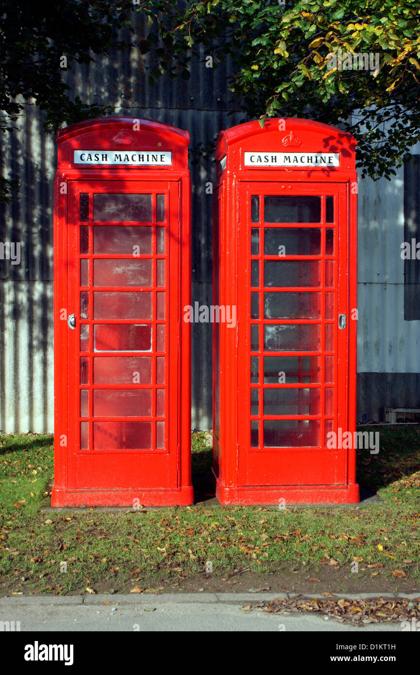 Rosso TELEFONO PUBBLICO BOX Foto Stock