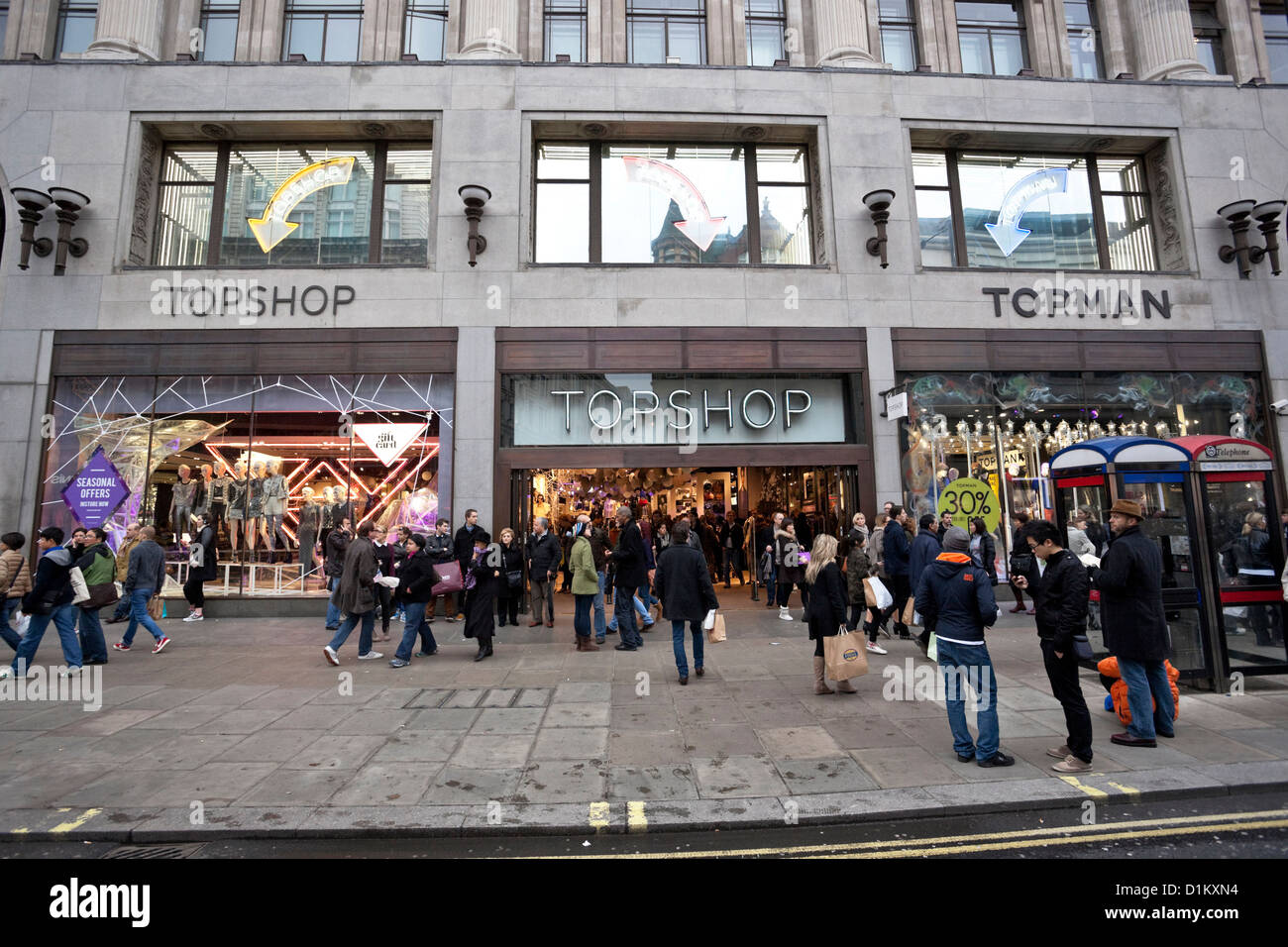 Topshop Oxford Circus store, Oxford Street, Londra, Inghilterra, Regno  Unito Foto stock - Alamy