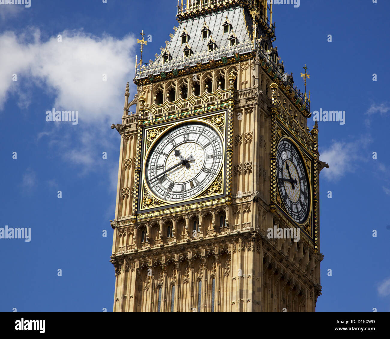 Big Ben è il soprannome per la grande campana del clock all'estremità nord del Palazzo di Westminster a Londra. Foto Stock