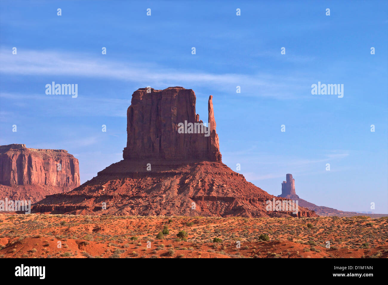 Alba sopra il parco tribale Navajo Monument Valley, Utah, Stati Uniti d'America Foto Stock