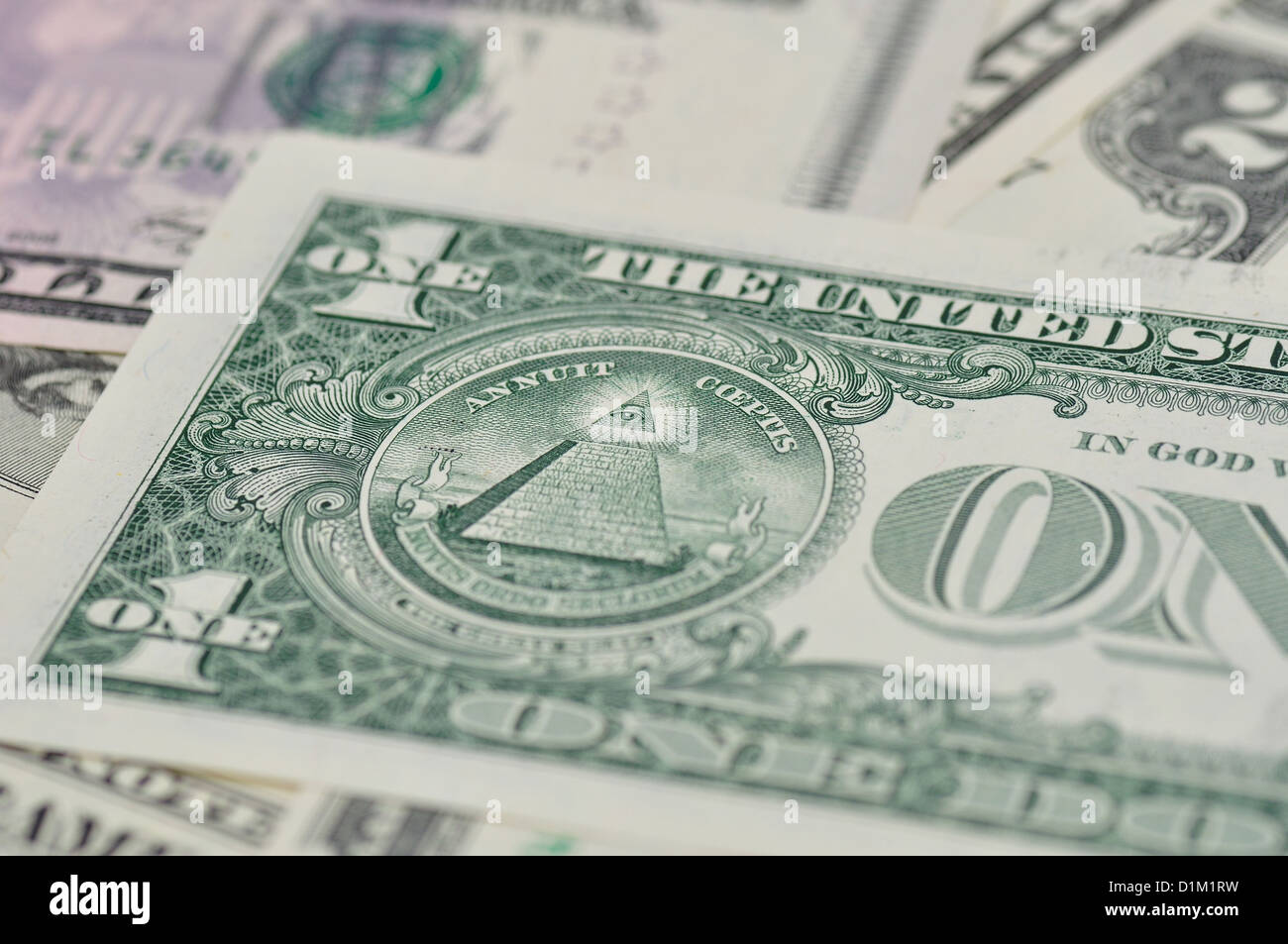 Dollaro banconote come sfondo. Foto Stock