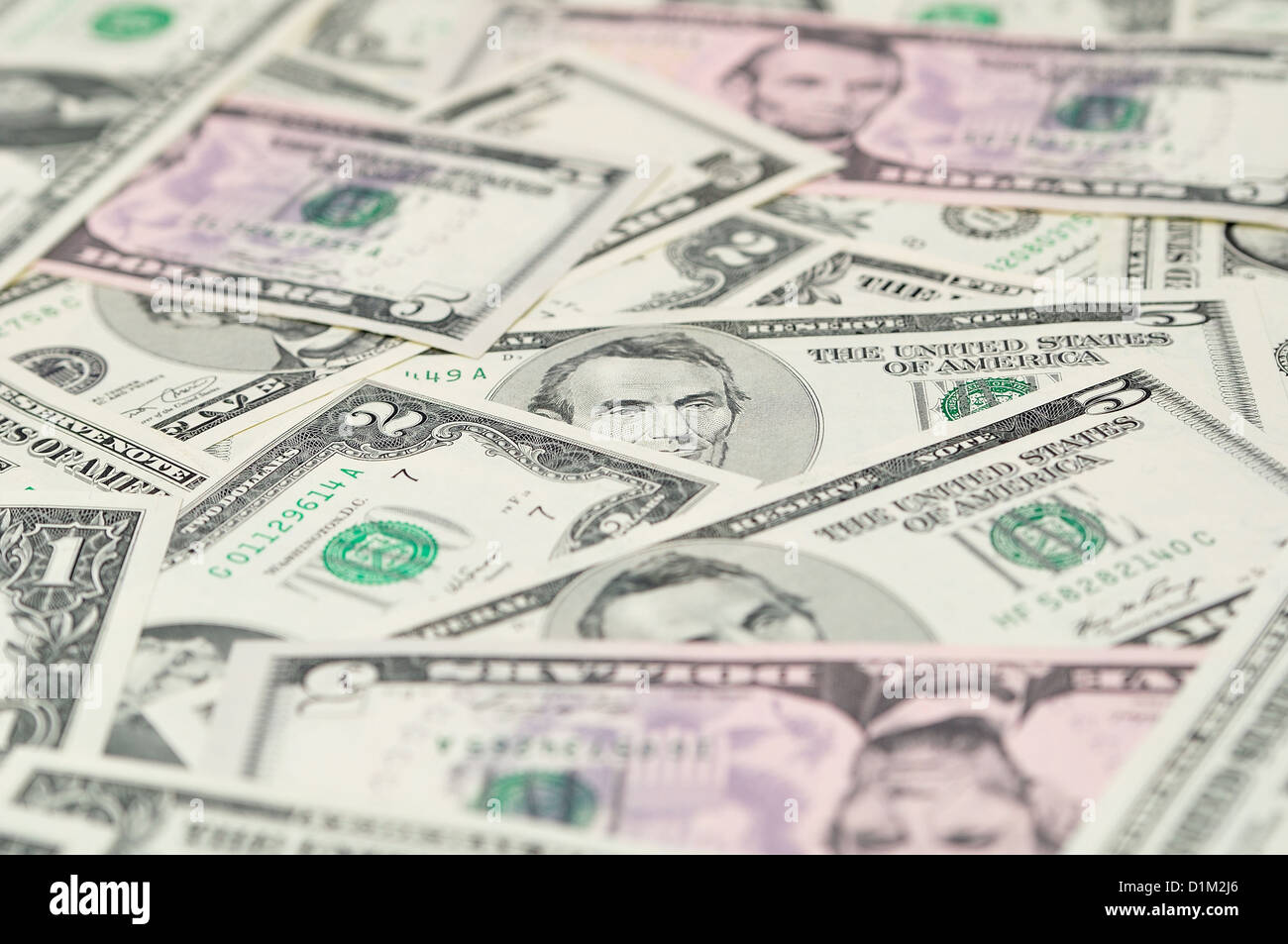 Dollaro banconote come sfondo. Foto Stock
