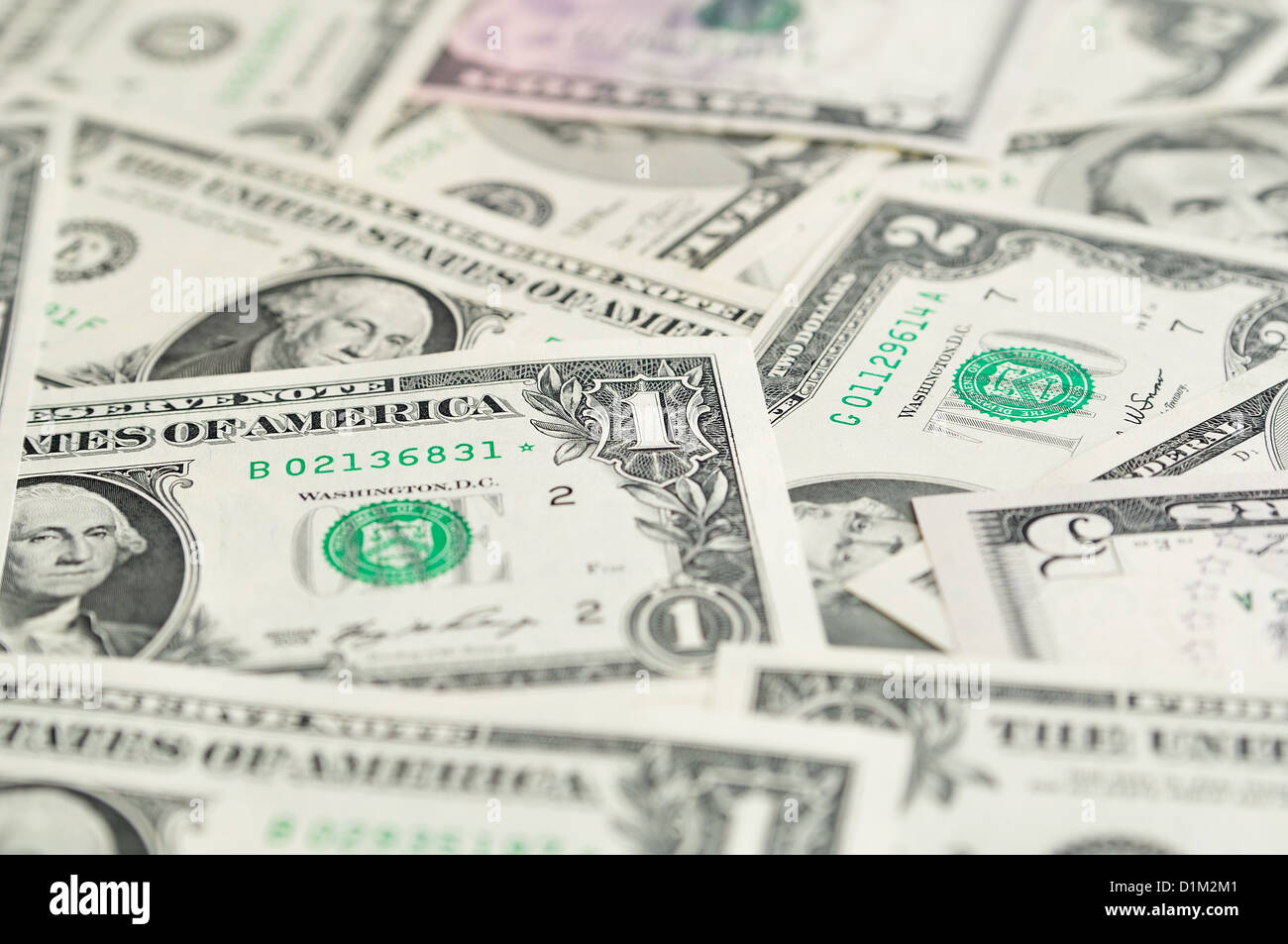 Dollaro banconote come sfondo. Foto Stock