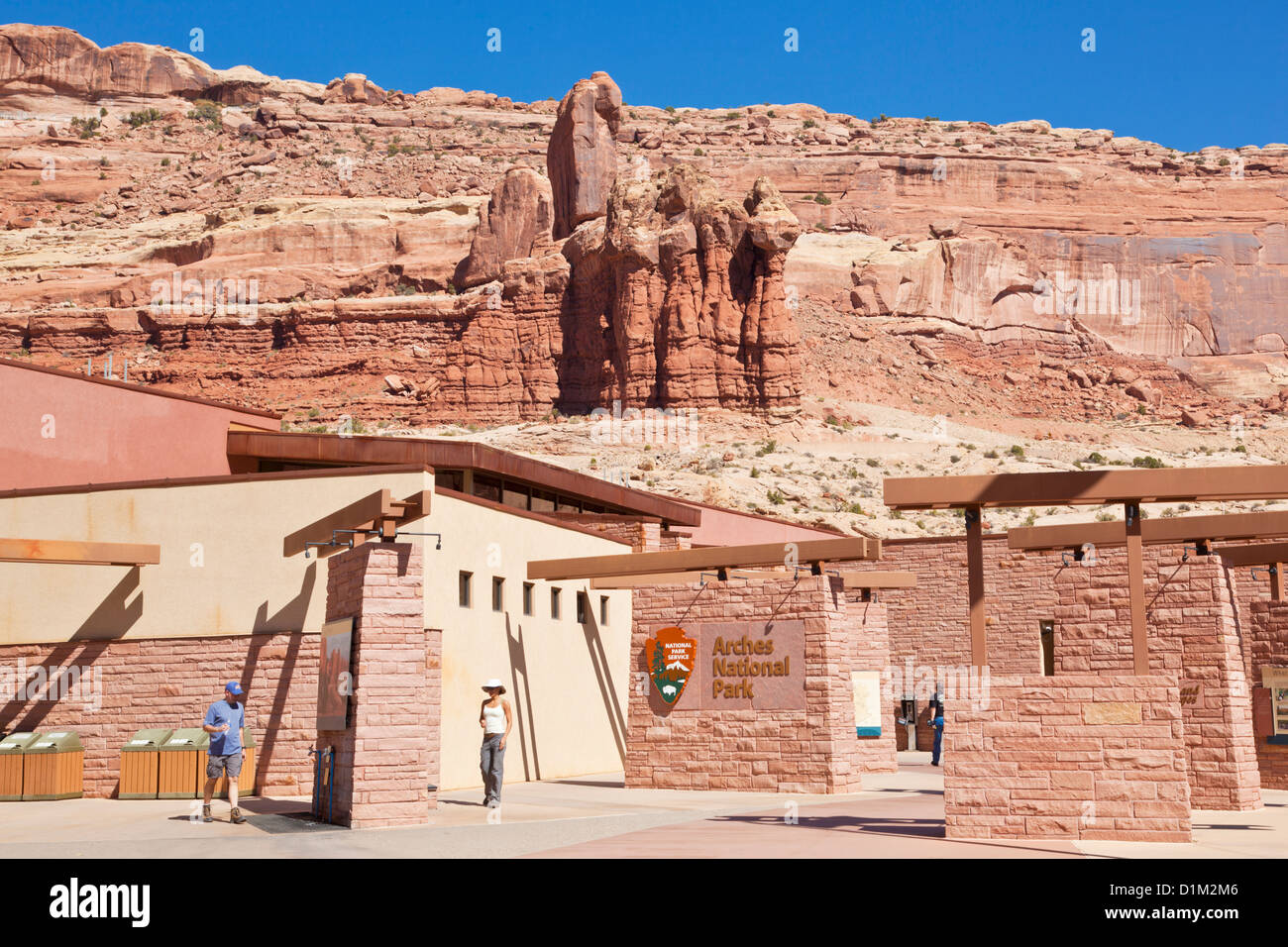 Parco Nazionale di Arches Visitor Centre Centre Moab Utah USA Stati Uniti d'America Foto Stock