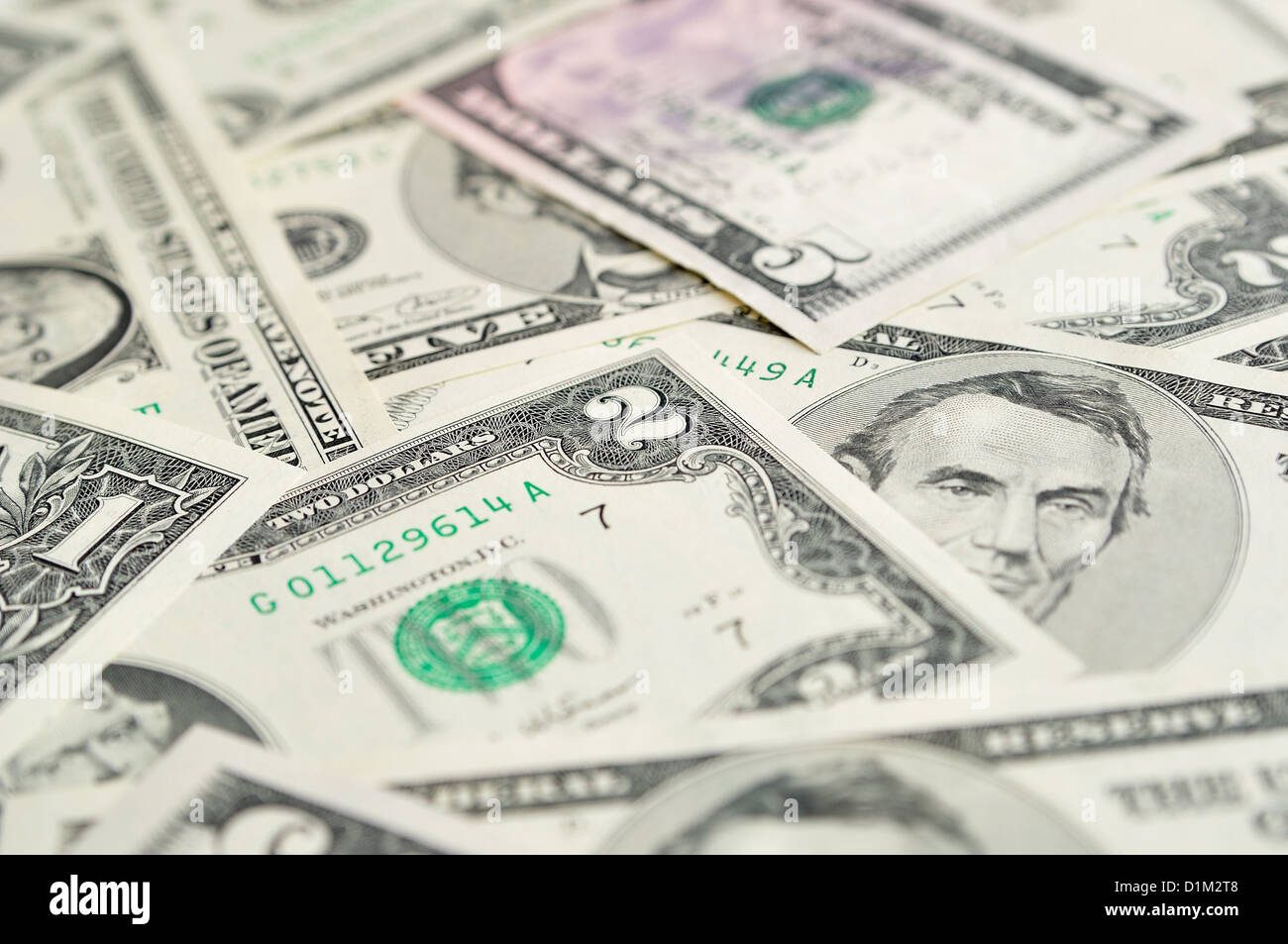 Dollaro banconote come sfondo. Foto Stock
