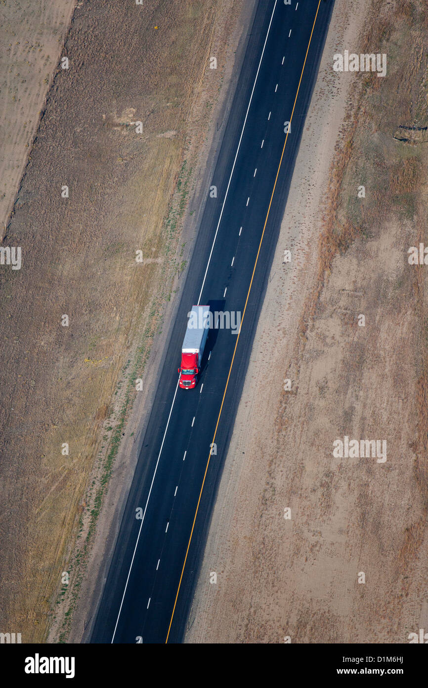 Fotografia aerea carrello Interstate I 80 Wyoming Foto Stock