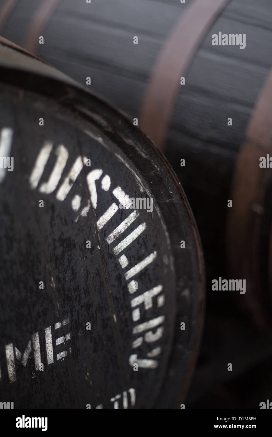 Glenfiddich Scottish Malt Whisky Distillery, Dufftown, Morayshire, Scozia. Foto Stock