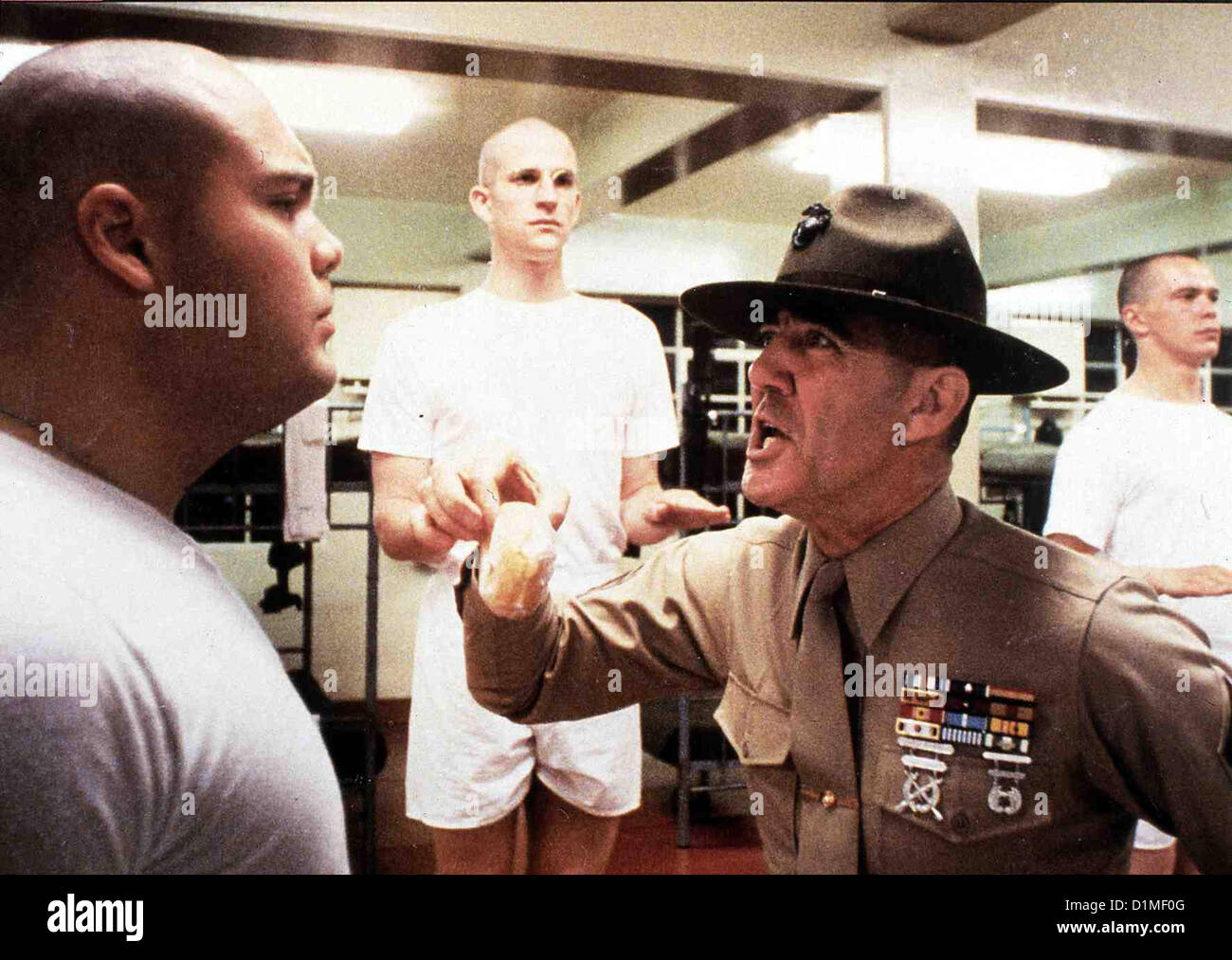 Full Metal Jacket Full Metal Jacket Vincent D'Onofrio, Lee Emey Ausbildungslager Im der Marines werden die Rekruten bis aufs Foto Stock