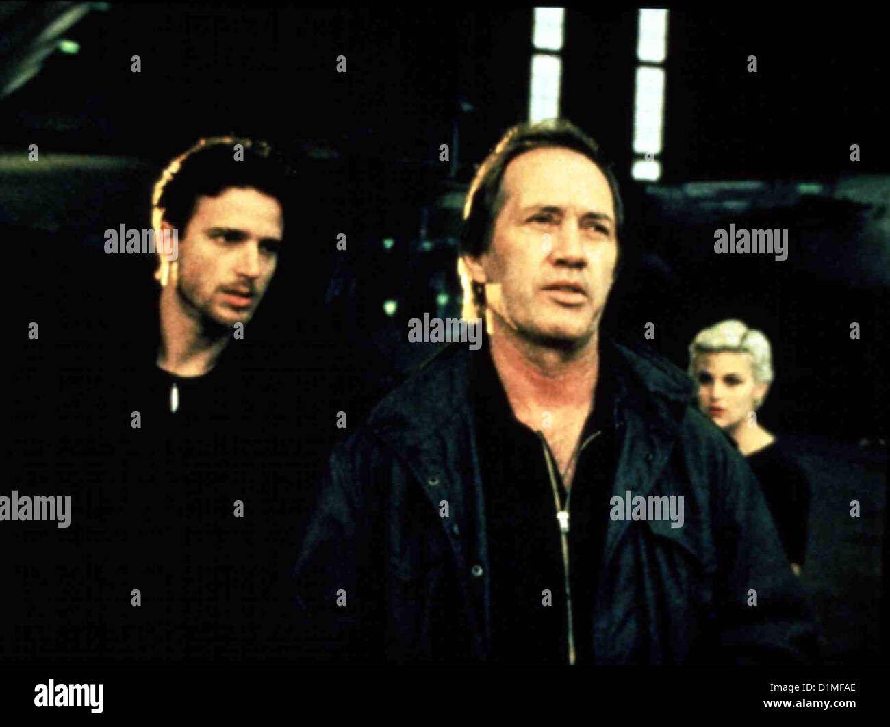 La criminalità zona Zona di criminalità Peter Nelson, David Carradine, Sherilyn Fenn osso (Peter Nelson) und Helen (Sherilyn Fenn) fluechten Foto Stock
