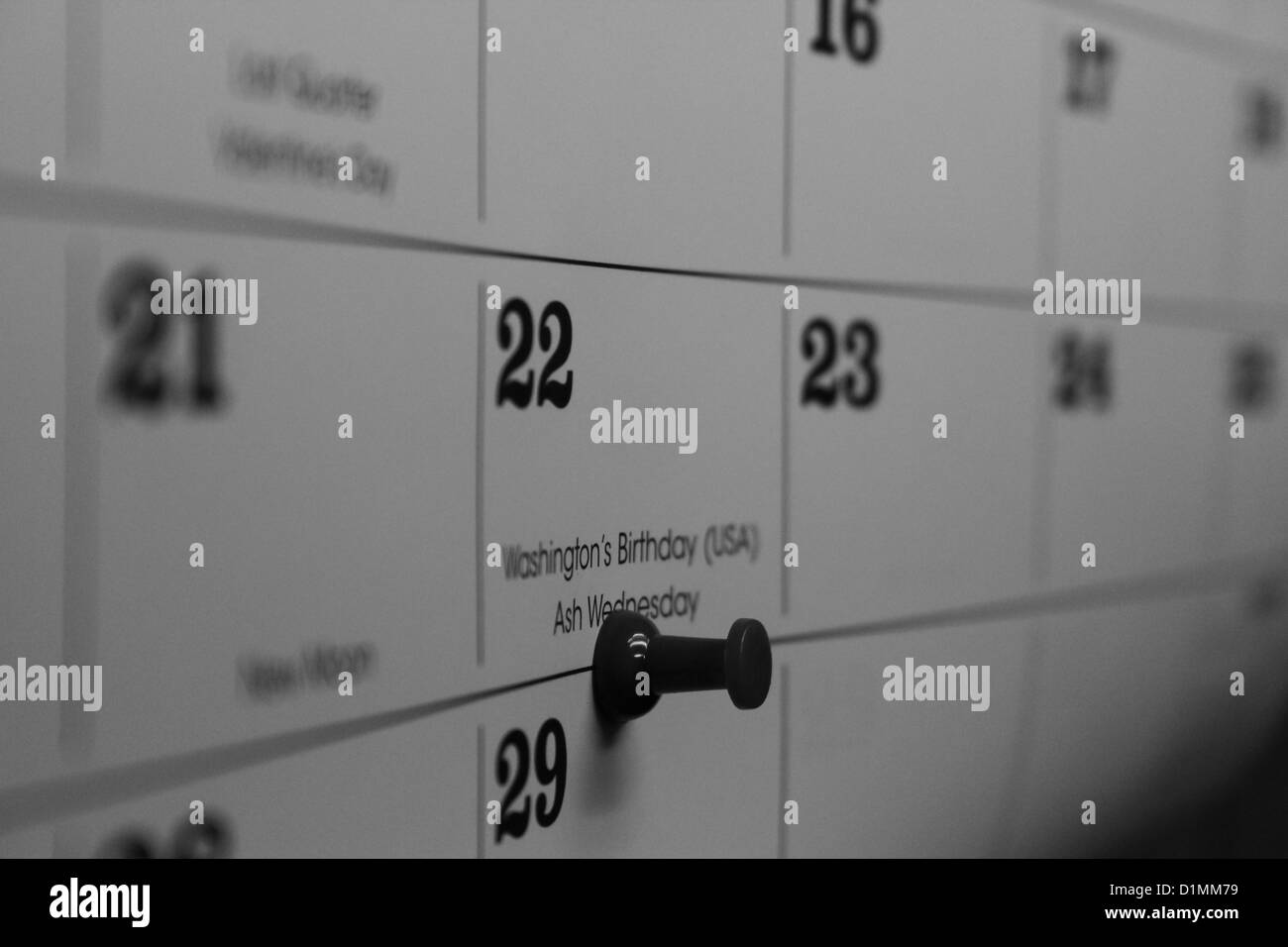 Calendario Foto Stock