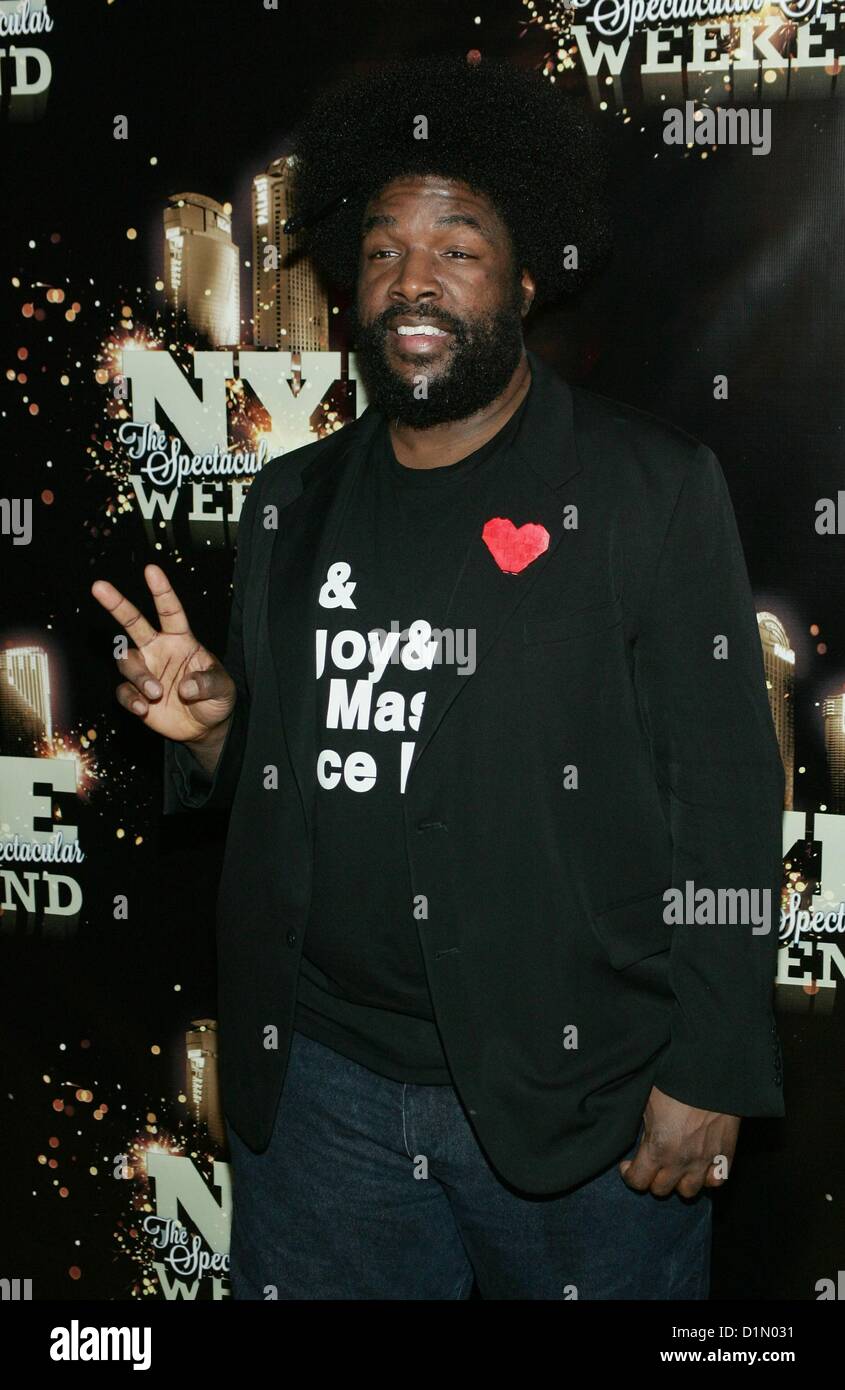 Questlove presso gli arrivi per Capodanno Weekend al Palms Casino Resort - SAT, Rain Nightclub del Palms Casino Resort Hotel Las Vegas NV, Dicembre 29, 2012. Foto di: James Atoa/Everett Collection Foto Stock