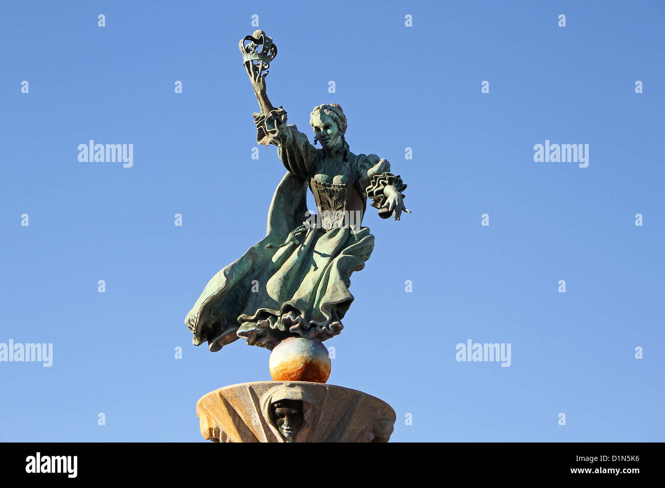 Queen Charlotte statua presso l'Aeroporto Internazionale Charlotte Douglas, Charlotte, Carolina del Nord Foto Stock