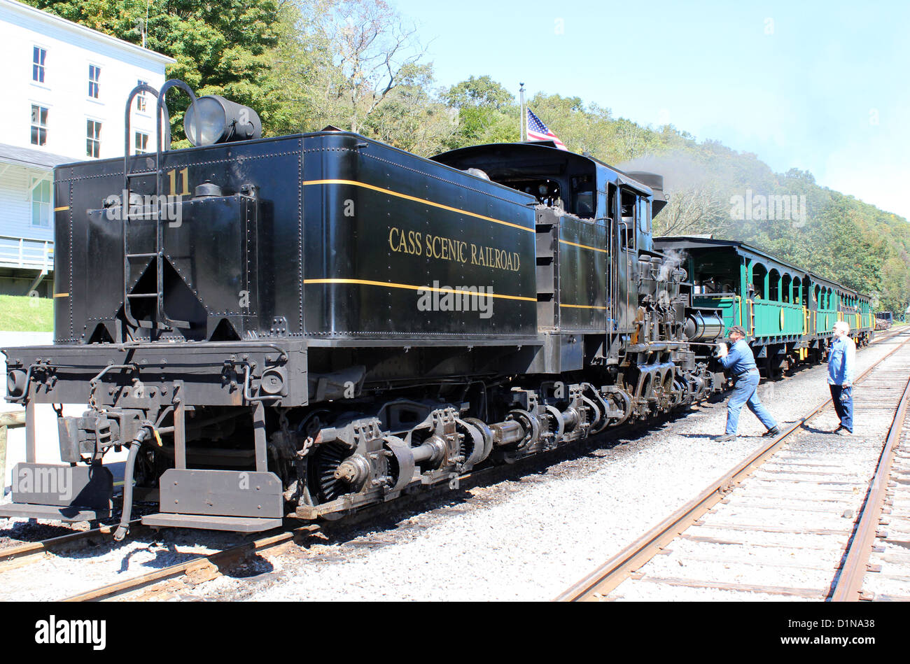Cass Scenic Railroad State Park, West Virginia, USA Foto Stock