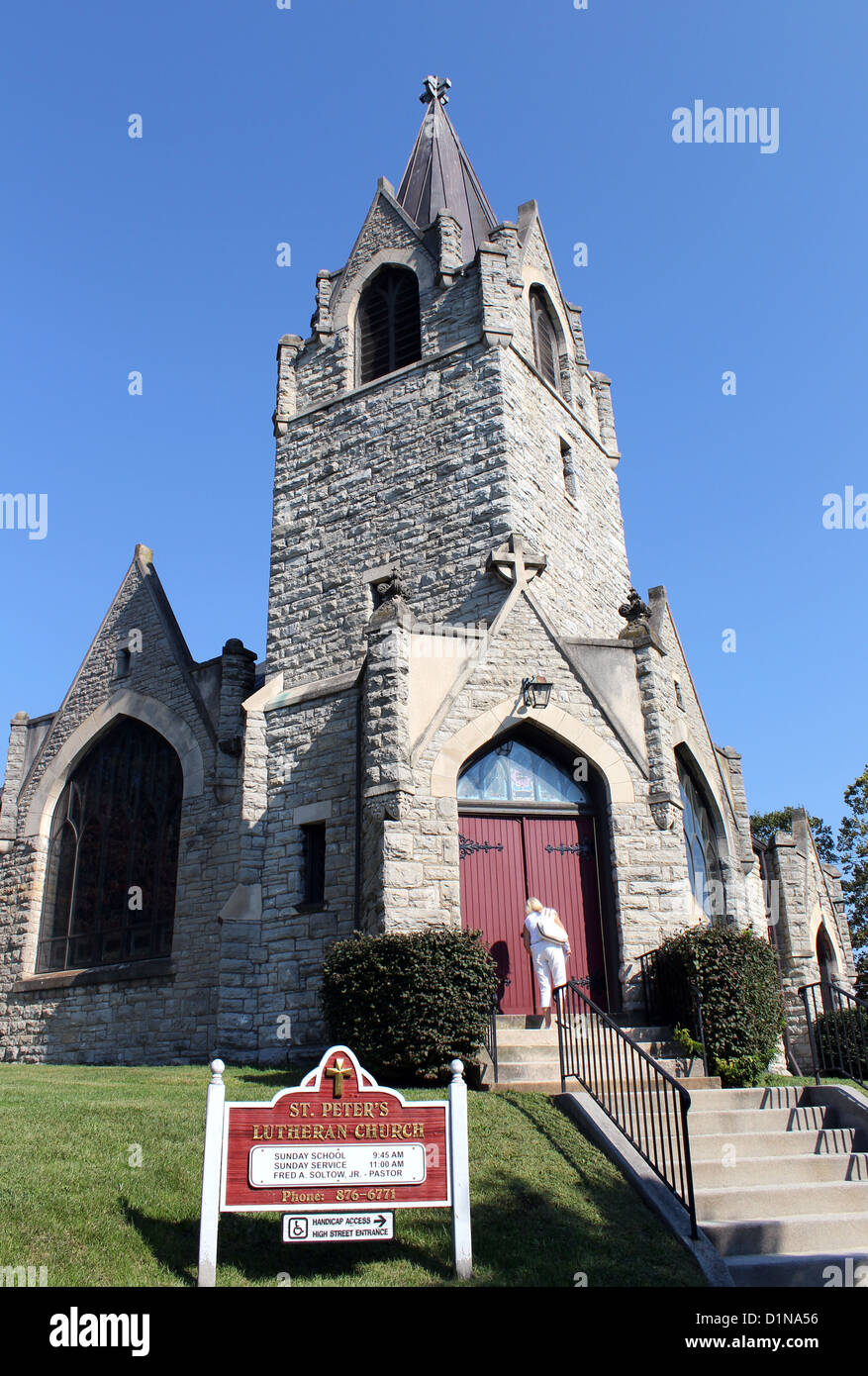 Shepherdstown chiesa luterana, Jefferson county, West Virginia, America, STATI UNITI D'AMERICA Foto Stock